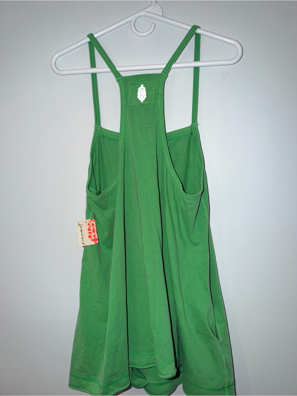 Free People Green Mini Tank Dress with Pockets